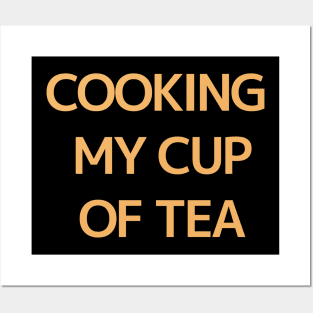 Cooking My Cup Of Tea-Orange Posters and Art